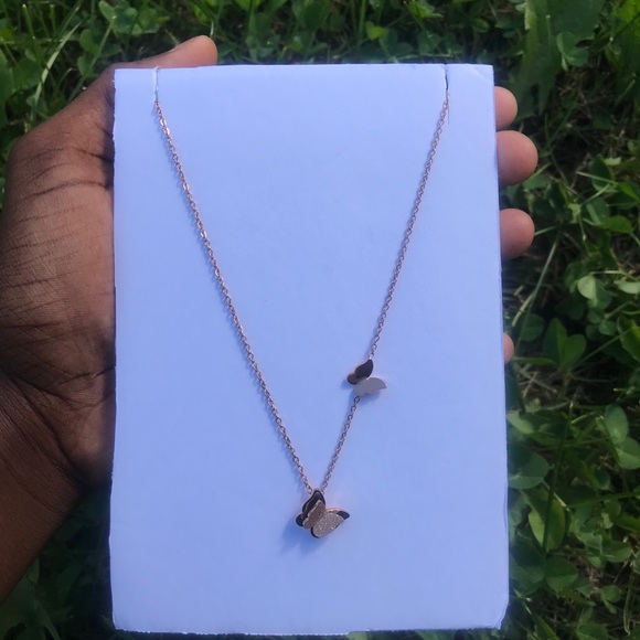 Rose gold Butterfly Necklace